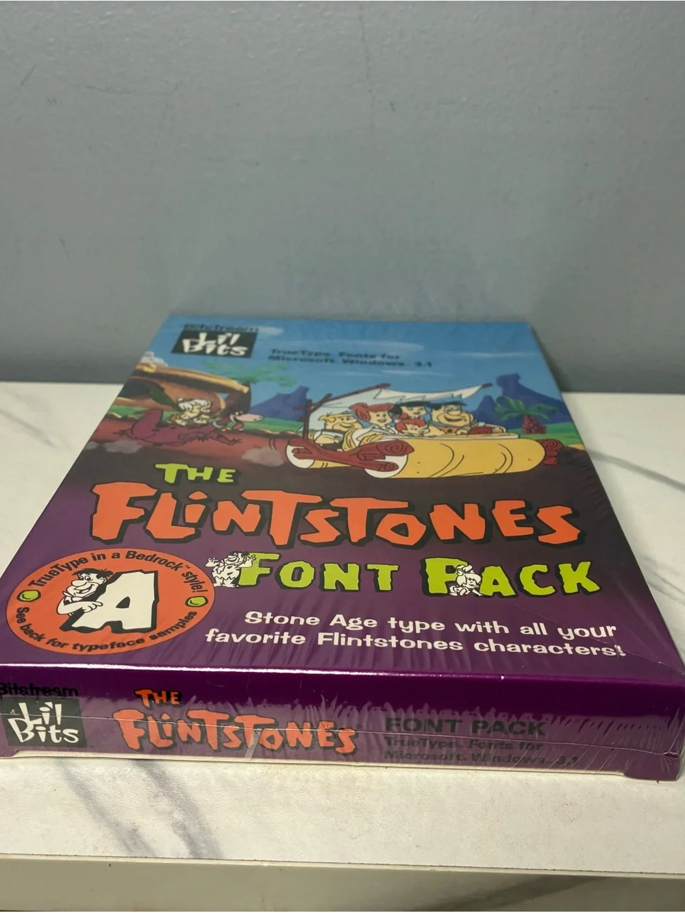 Sealed Flintstones Font Pack for Windows 3.1 Bitstream Lil Bits Software